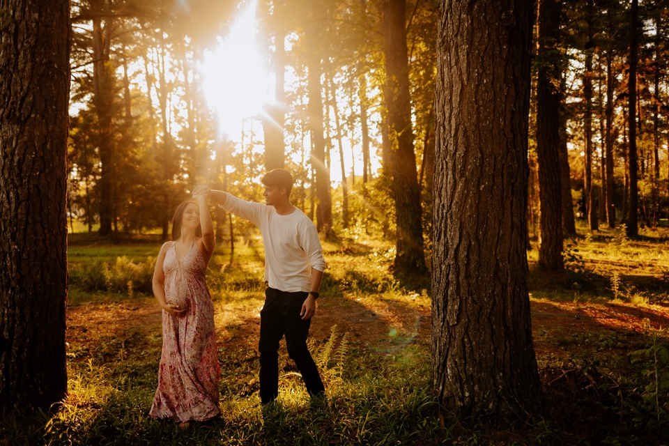 Ensaio Gestante no Bosque Jardim das Nascentes - Pri&Chris