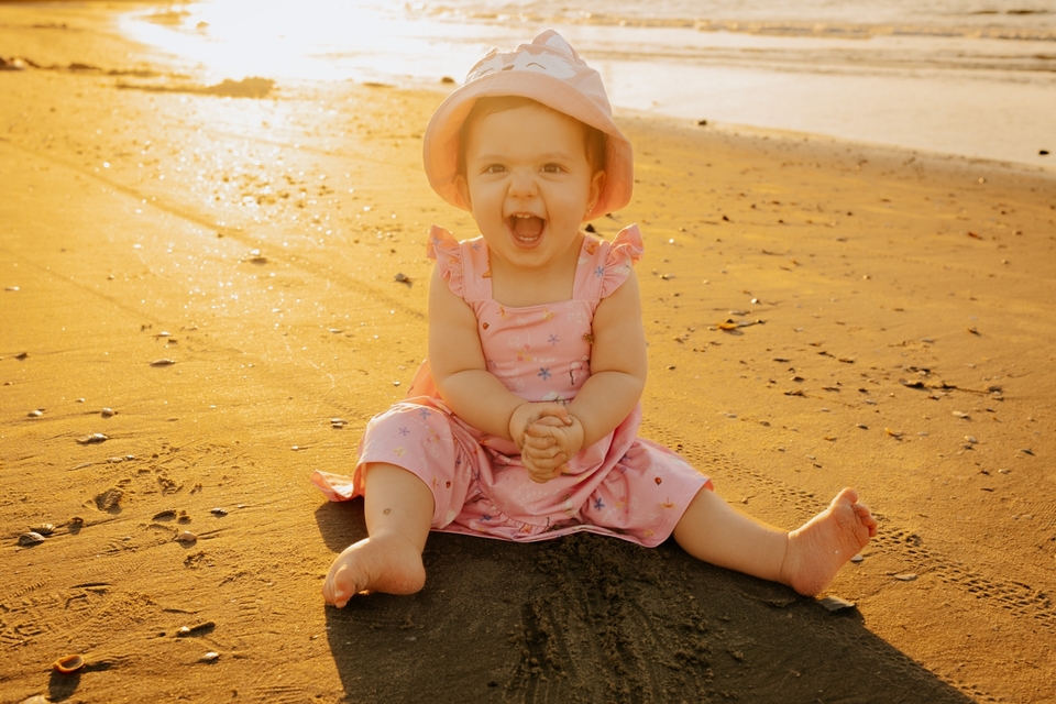 Maria Luisa - Ensaio de 1 ano na Praia de Itapoá